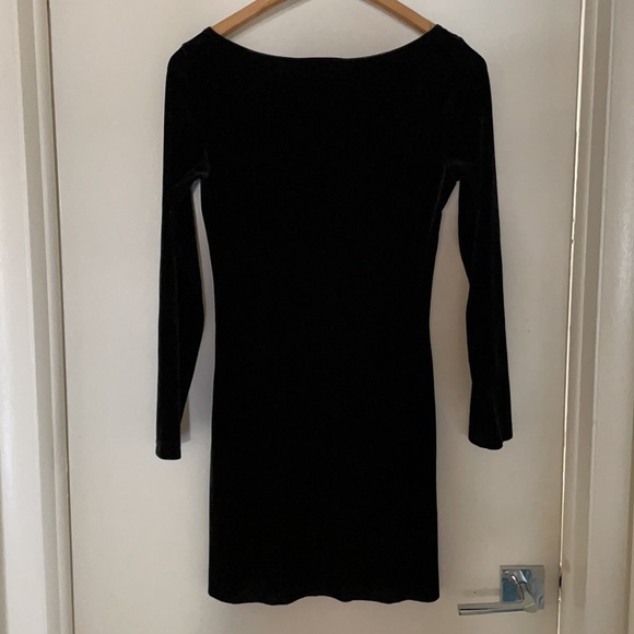 Black Velour Longsleeve Dress! - Picture 3 of 3